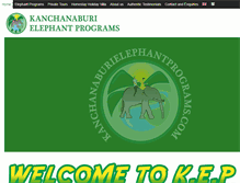 Tablet Screenshot of kanchanaburielephantprograms.com